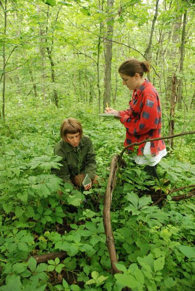 photo of students in field