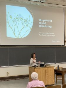 Chelsea Specht speaks from the lectern