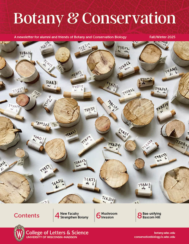 Fall/Winter 2025 Alumni Newsletter cover showing cross sections of branches